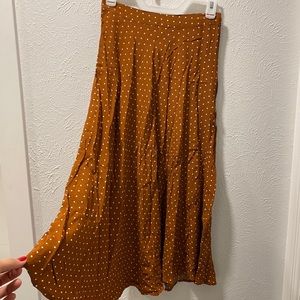 Burnt Orange Midi Skirt